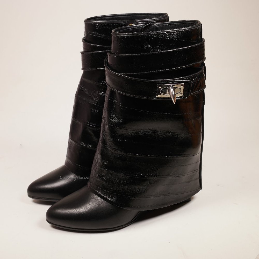 Amazing Givenchy Shark Lock Boots Exotix eel leather
